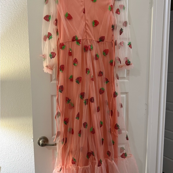 Women’s Pink Strawberry Dress - Picture 6 of 7